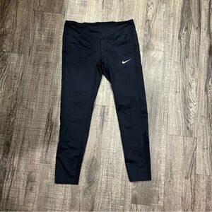 Nike Black Dri Fit Women's Pull On Black Running Leggings Size L